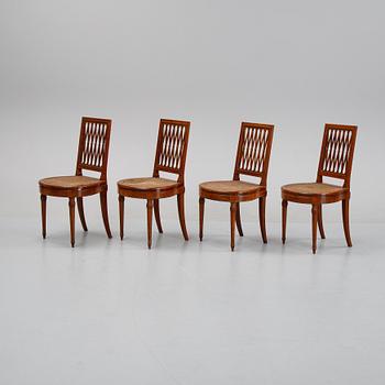 A set of four mahogany chairs, by Georges Jacob (Paris 1739-1814).