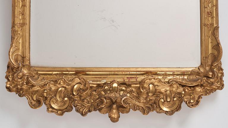 A Swedish Rococo mirror.