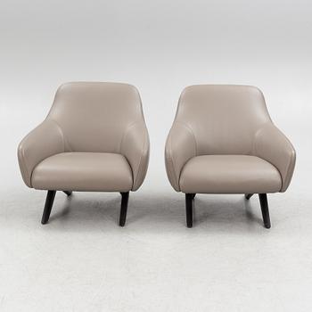 Vincent Van Duysen, a pair of 'Marlon' armchairs, Poliform, Italy.