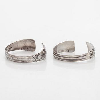 Germund Paaer, bracelets, 2 pcs, silver. Kalevala Koru.