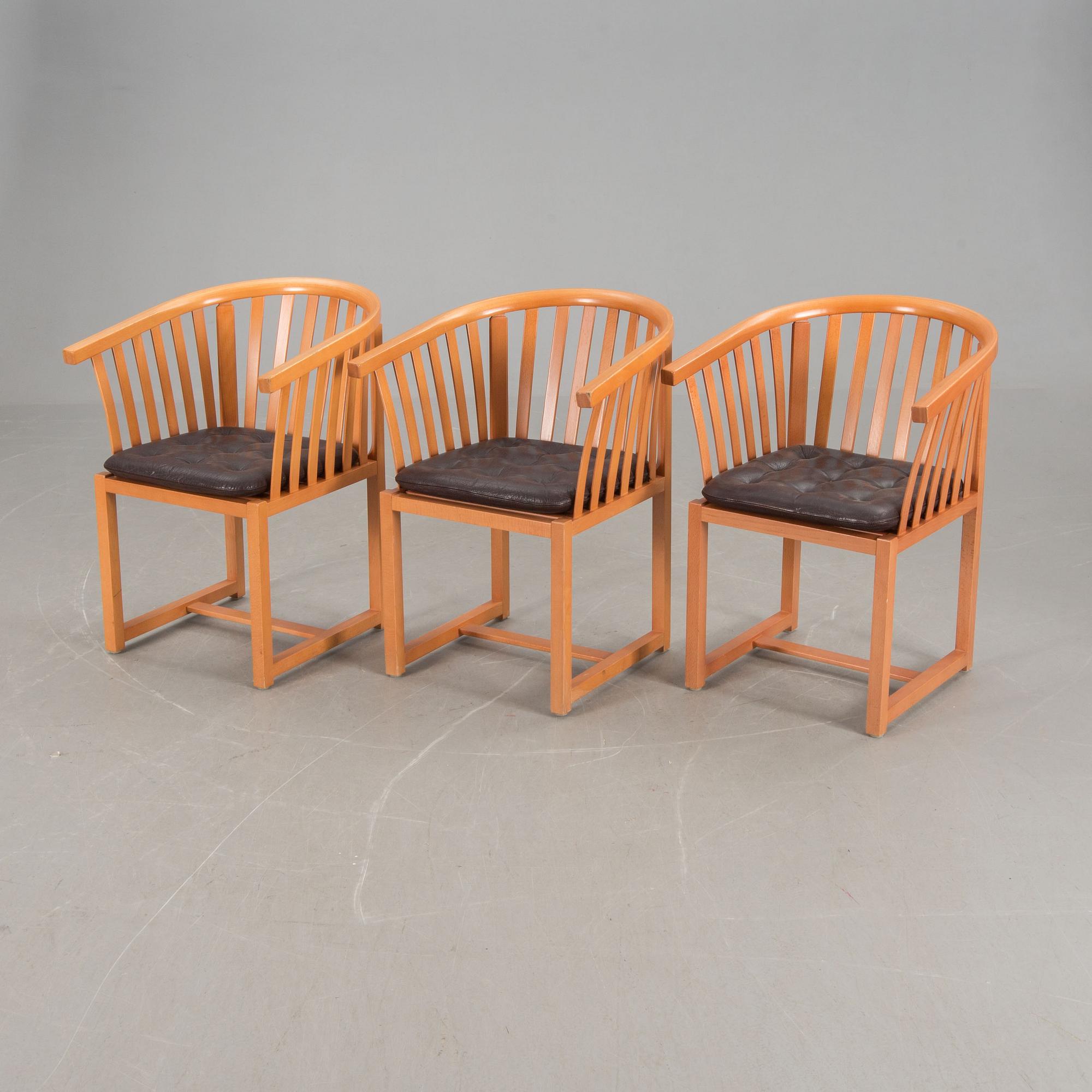 KARMSTOLAR, 3 st, "Waxholmare", Åke Axelsson för Gärsnäs.