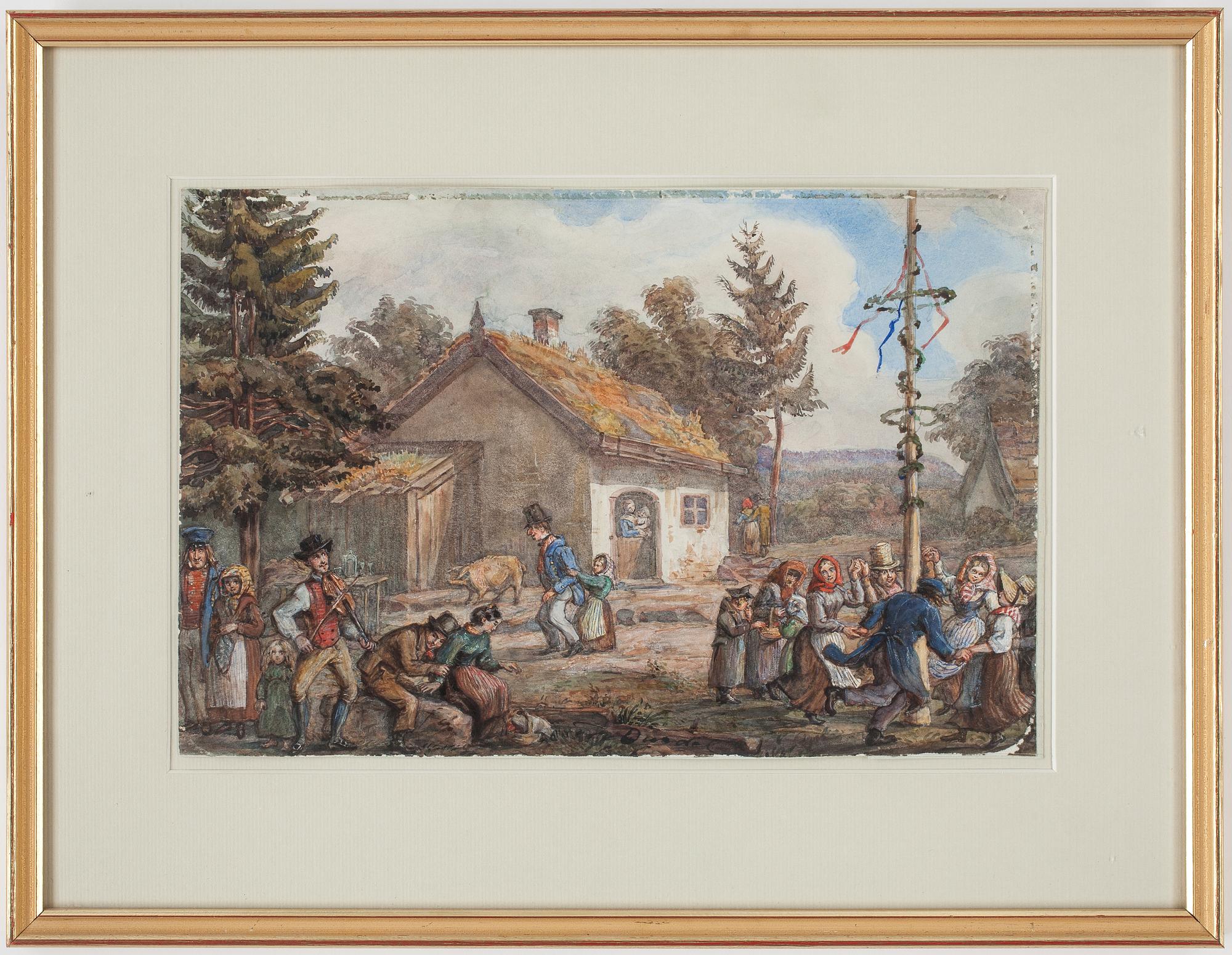 FRITZ VON DARDEL, tillskriven, akvarell, ej signerad.