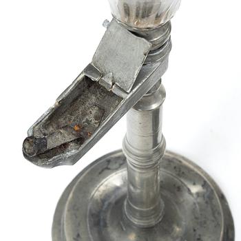 Oillamps, two similar, 19th century.