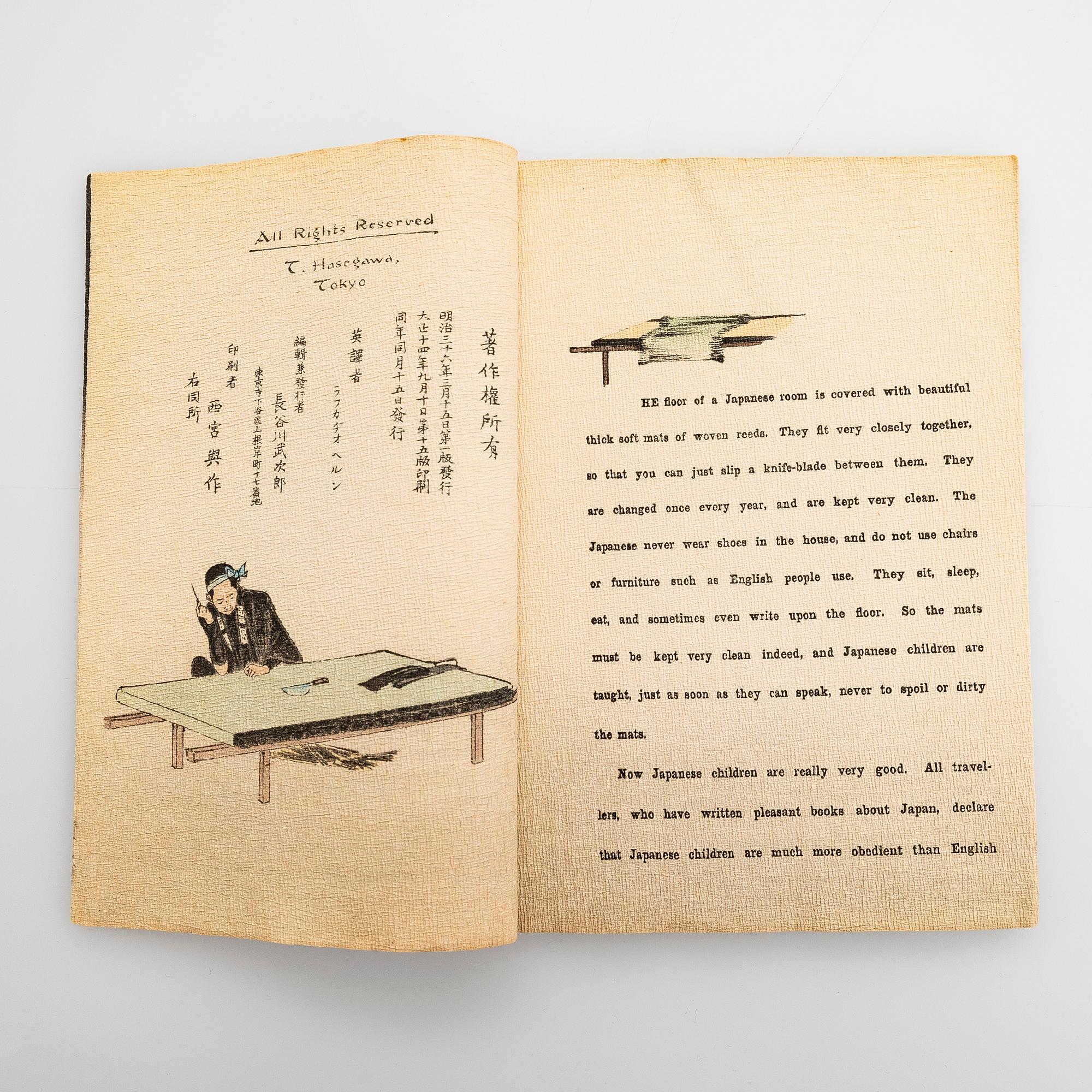 A set of five books of Japanese fairy tales. Rendered in to English By Lafcadio Hearn. T Hasegawa Publisher,