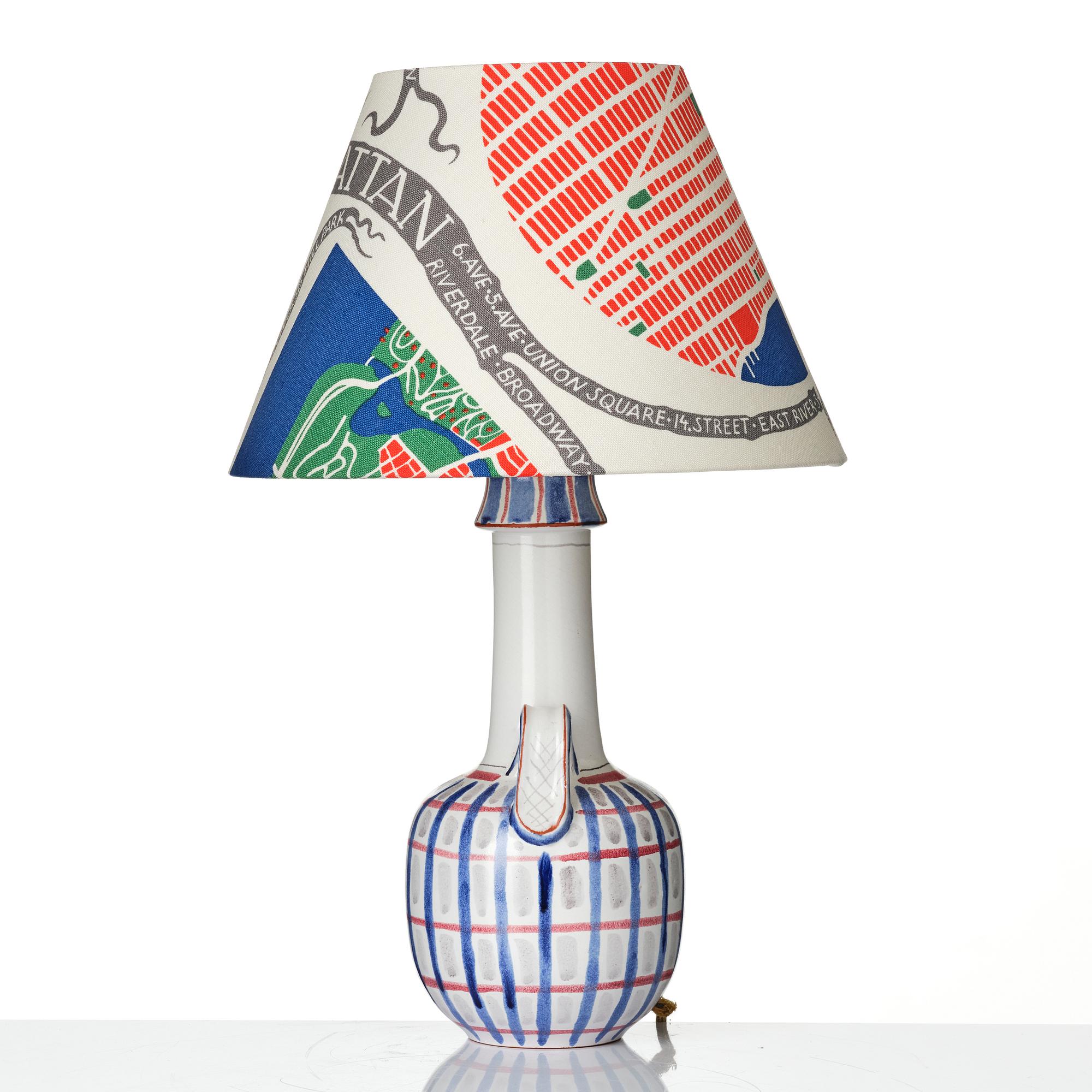 Wilhelm Kåge, lampfot, fajans, Gustavsbergs Studio, 1940-tal.