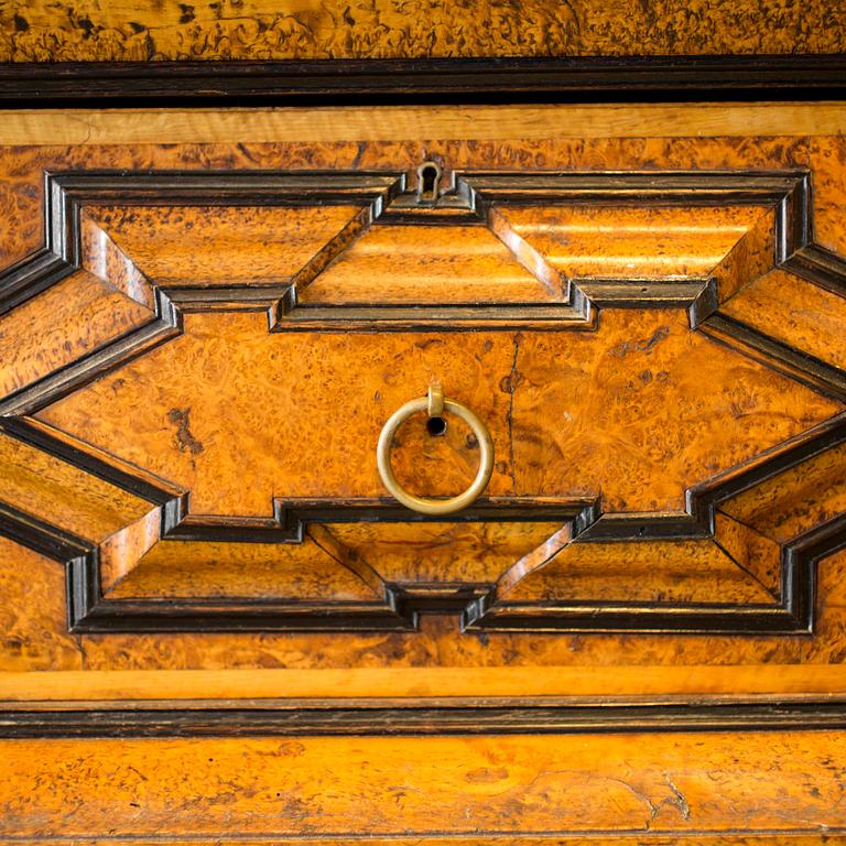 A partly baroque cabinet, first half of 18th century/19th century.