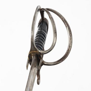Swedish sabre, m/1825 for hussar troops, with scabbard.