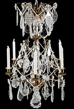 LJUSKRONA, rokokostil, 1900-talets mitt. Höjd ca 85 cm.