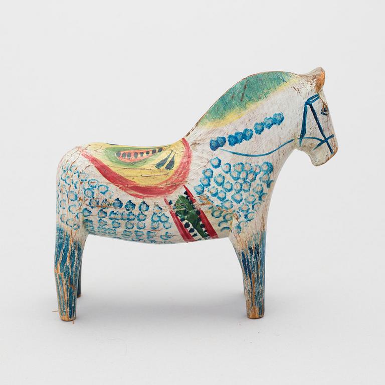 A painted folk art dala horse early 20th century.