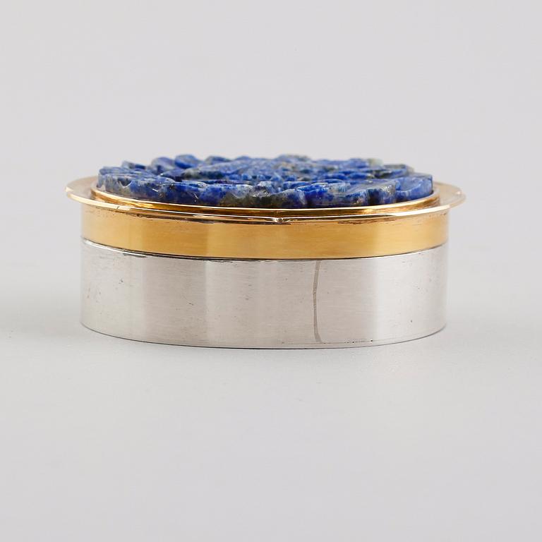 DOSA, silver och förgyllt silver, lapis lazuli, 1979.