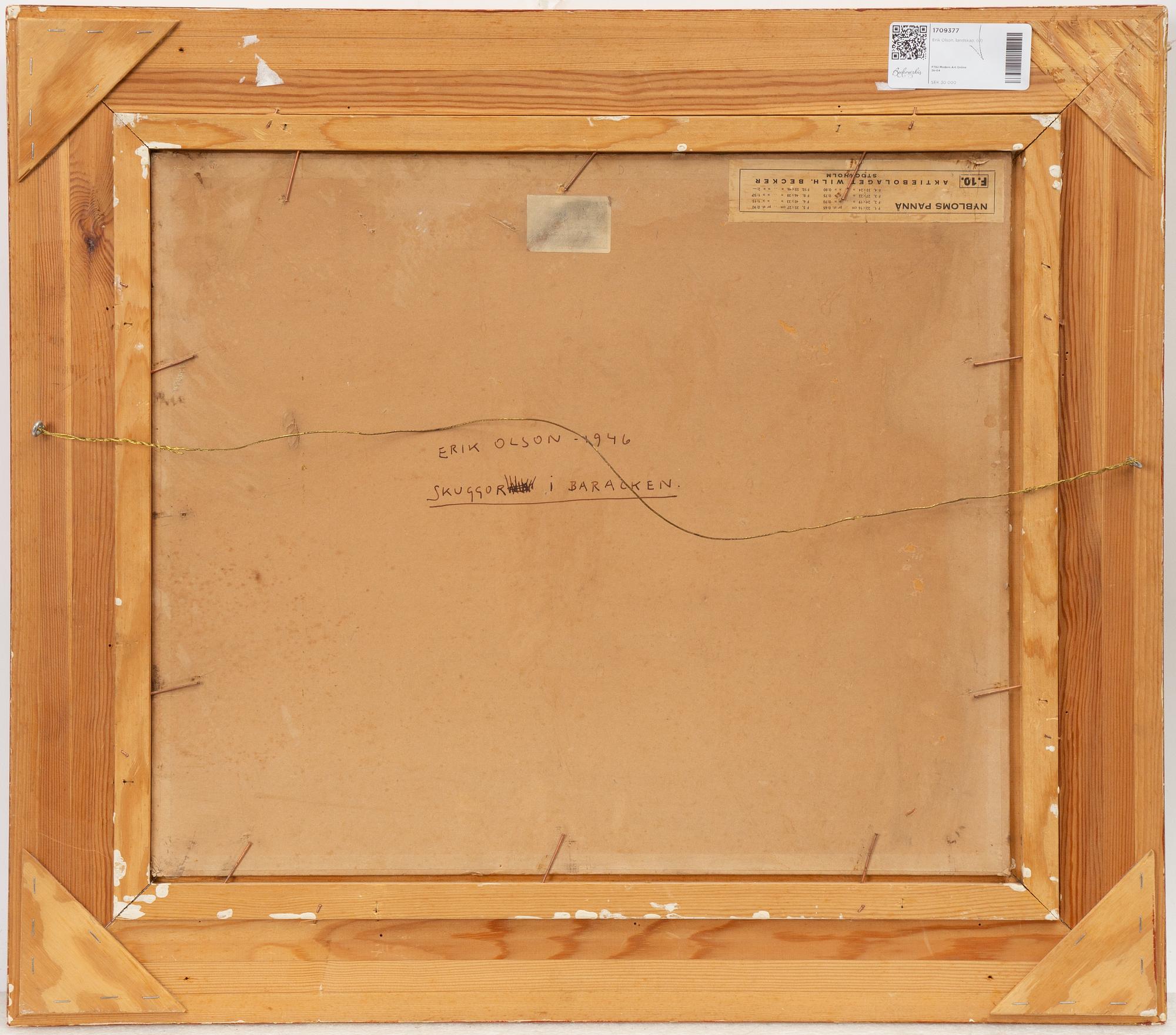 Erik Olson, "Skuggor i baracken".