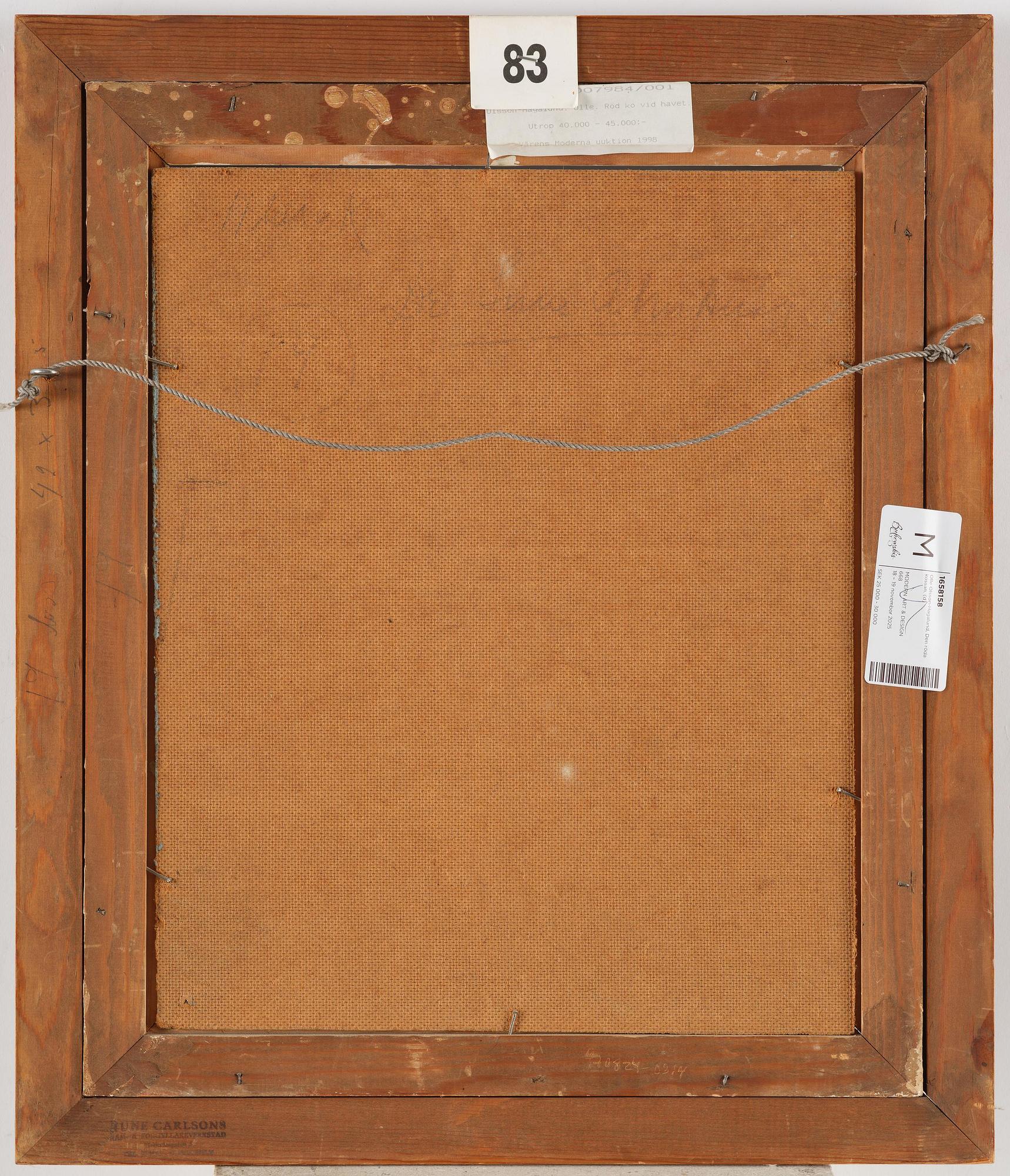 Olle Olsson-Hagalund, Red cow by the sea.