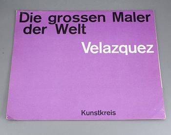 DIEGO VELÁZQUEZ, efter, mapp med 6 reproduktioner, " Die grossen Maler der Welt" 1961.