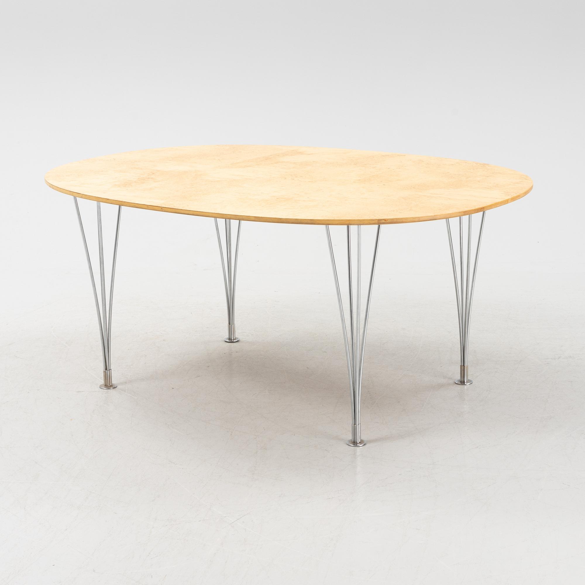Bruno Mathsson & Piet Hein, a 'Superellips' table, Mathsson International, Sweden, second half of the 20th century.