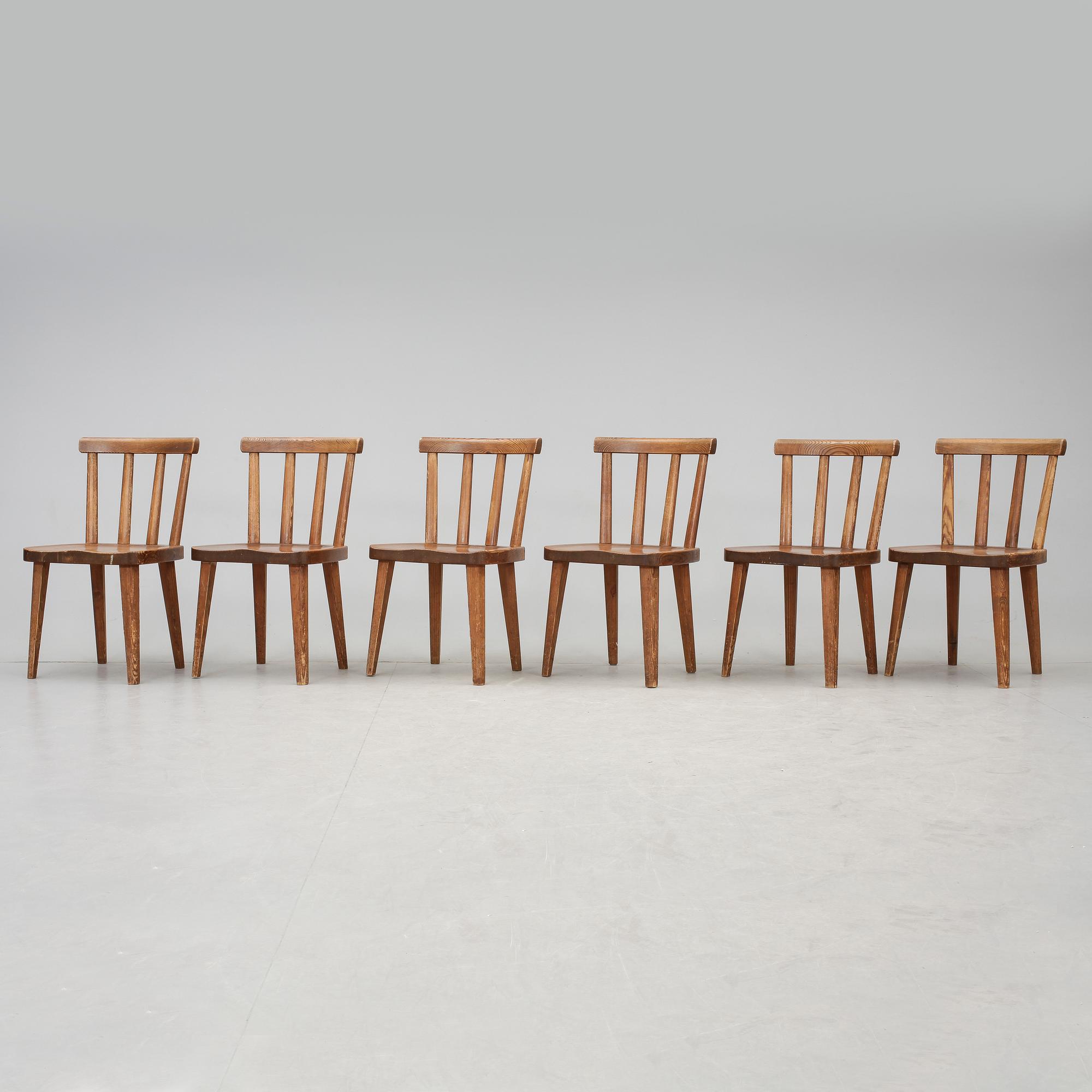 STOLAR, 6 st,"Utö", Axel Einar Hjort. Nordiska Kompaniet, 1930-tal.