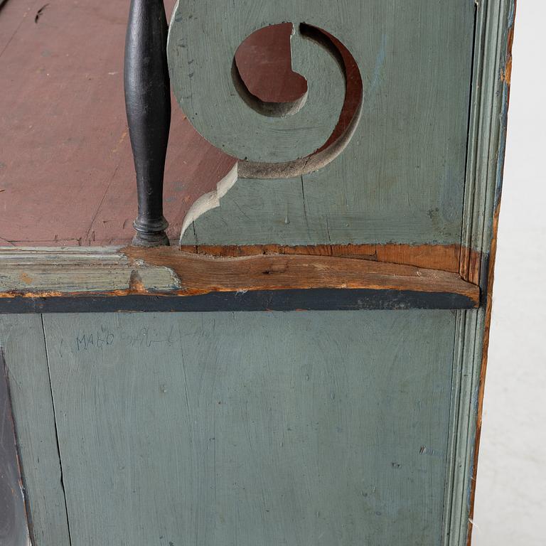 Corner cupboard, vernacular, Järvsö, circa 1800.