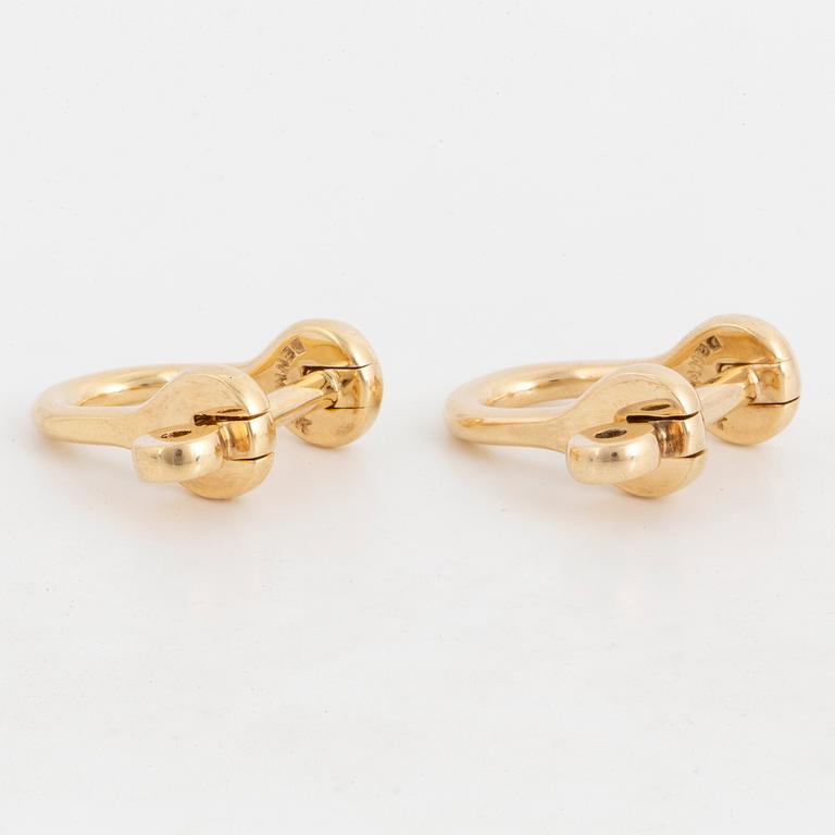 OLE LYNGGAARD, manschettknappar, 14K guld.