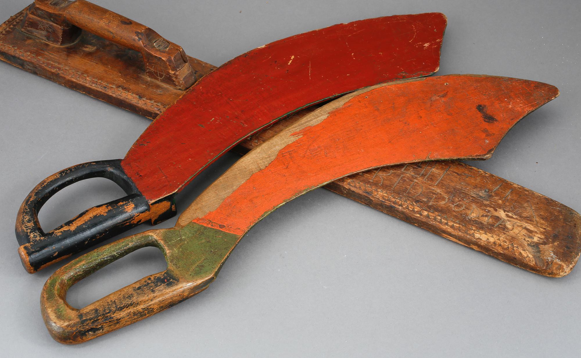 SKÄKTKNIVAR OCH MANGEL, 3 delar, 18/1700-tal.