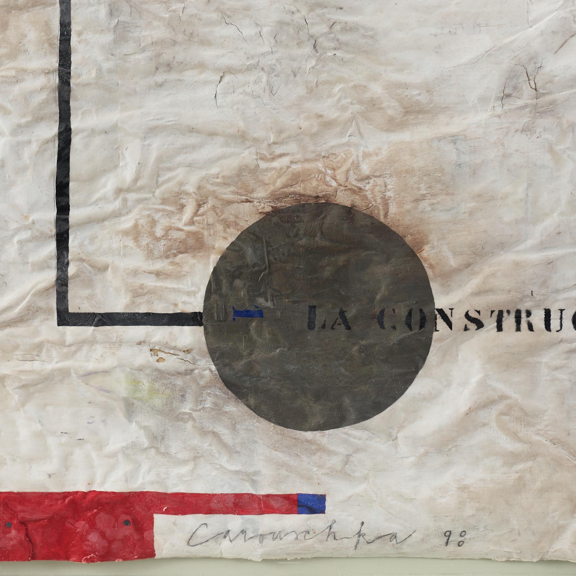 CAROUSCHKA STREIJFFERT, blandteknik och collage på kartong, signerad och daterad 98.