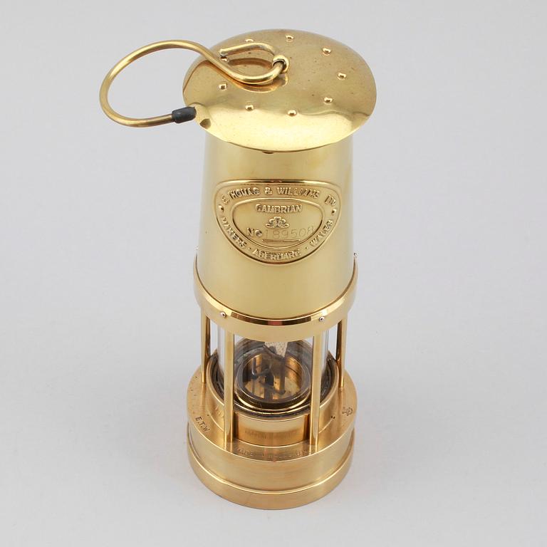 GRUVLYKTA, mässing, E. Thomas & Williams LTD, Aberdare, Wales, 1900-talets andra hälft.