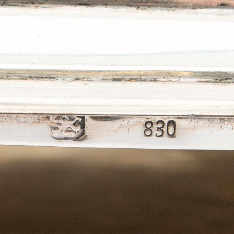 Sugar box Baroque style silver 19th century Central Europe.