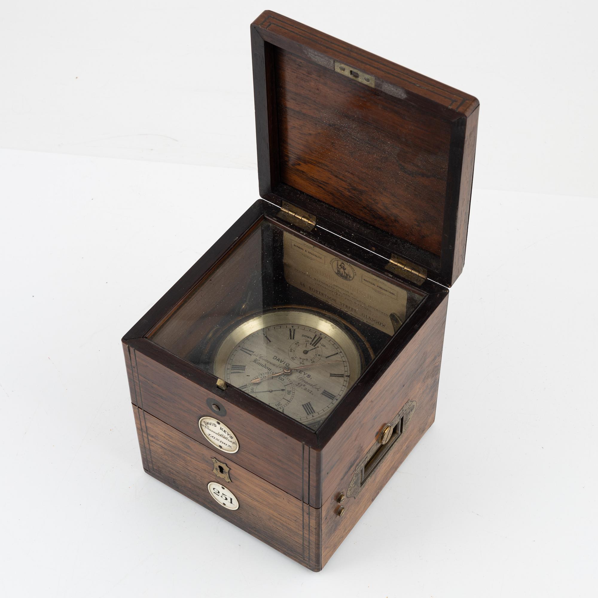Skeppskronometer, David Keys, London, England, omkring år 1900.