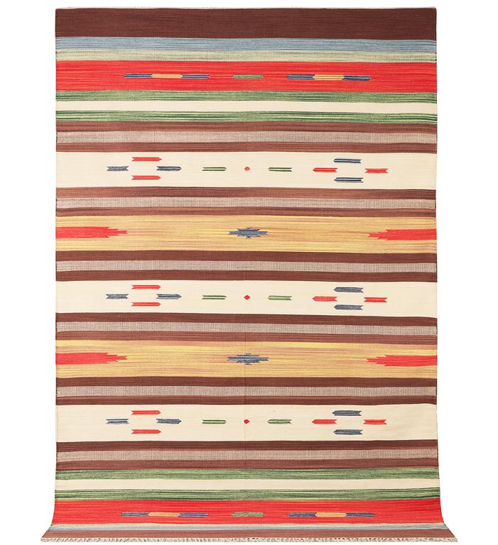 A Durry carpet, c. 200 x 200 cm.