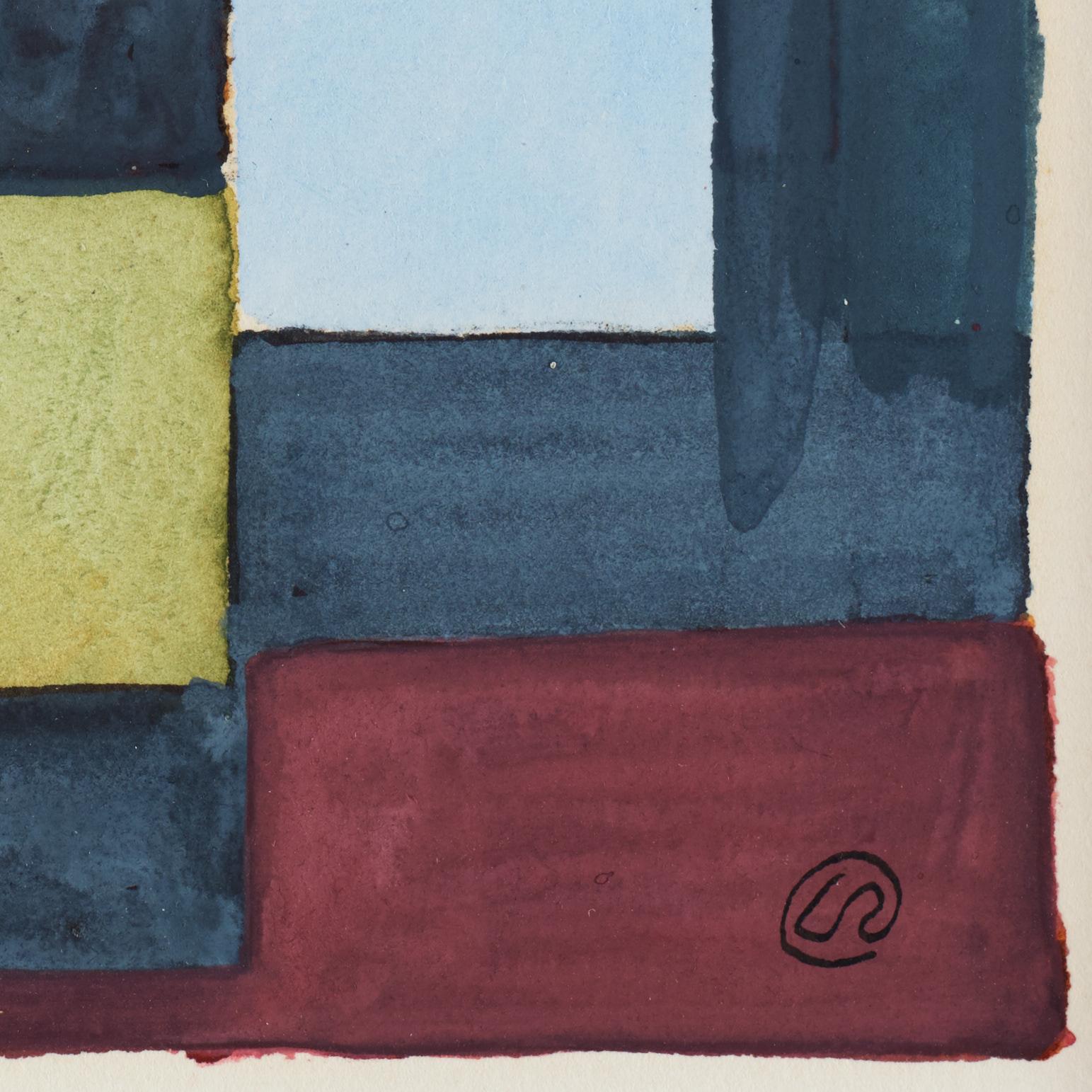 LENNART RODHE, gouache, monogramsignerad, utförd 1955.