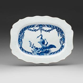 493. A blue and white armorial charger with the arms of Grill, Qing dynasty, Qianlong (1736-95).
