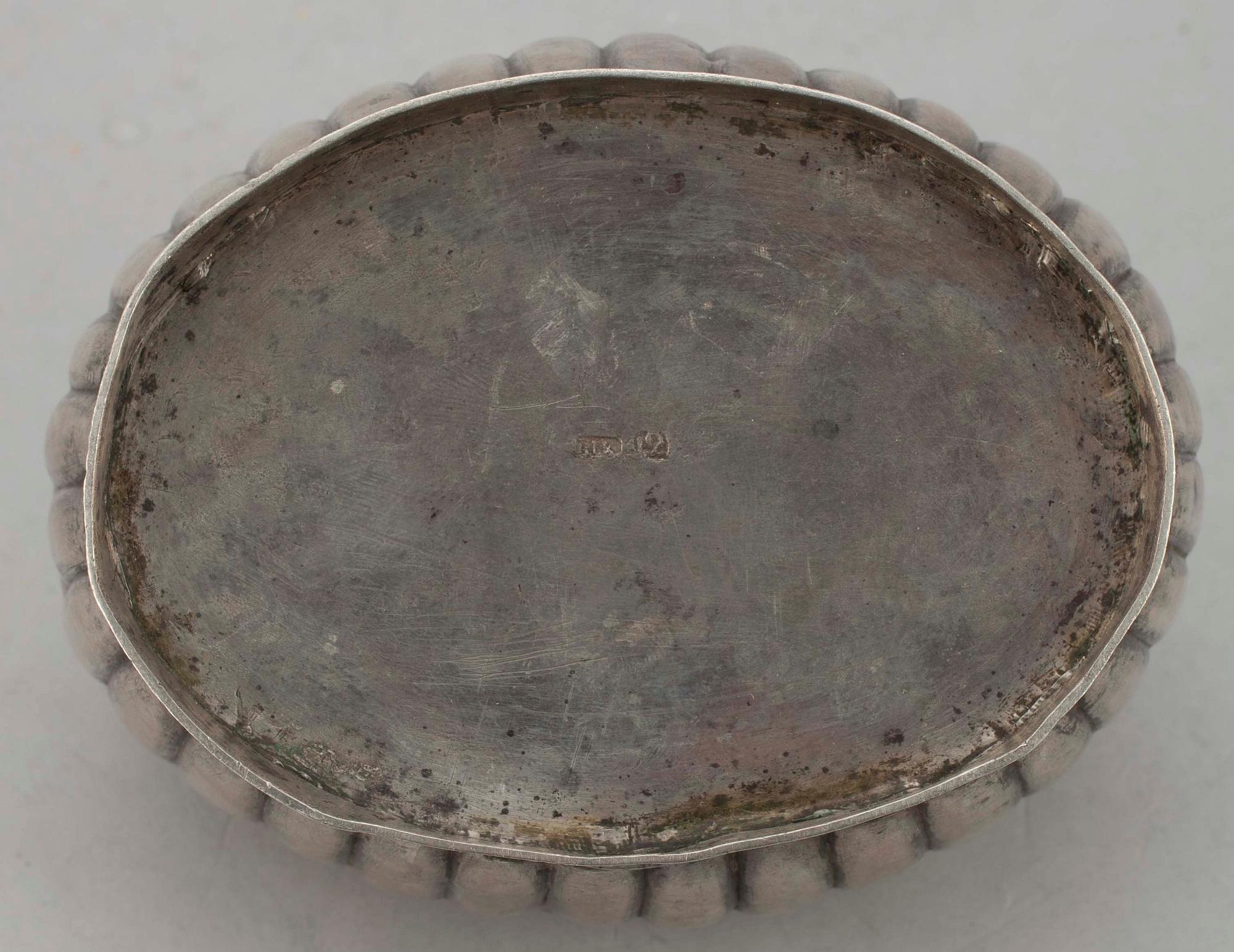 SOCKERSKÅL, silver, biedermeier, Baltisk 1820-1840.