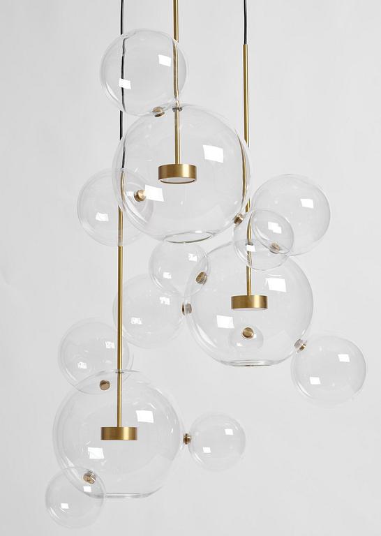 Giopato & Coombes, a "Bolle 14" ceiling lamp, Italy, post 2015.