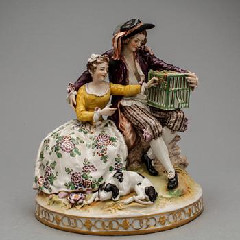 FIGURIN, porslin. Rudolstadt, 1900-tal.