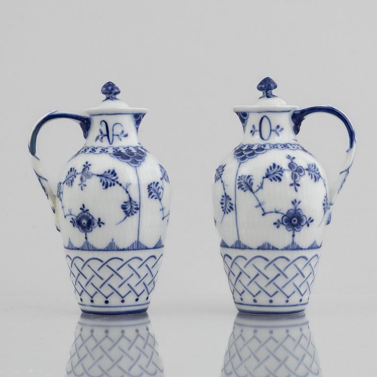 A group of 18 'Blue Fluted' porcelain service parts, Royal Copenhagen, 1893-1923.