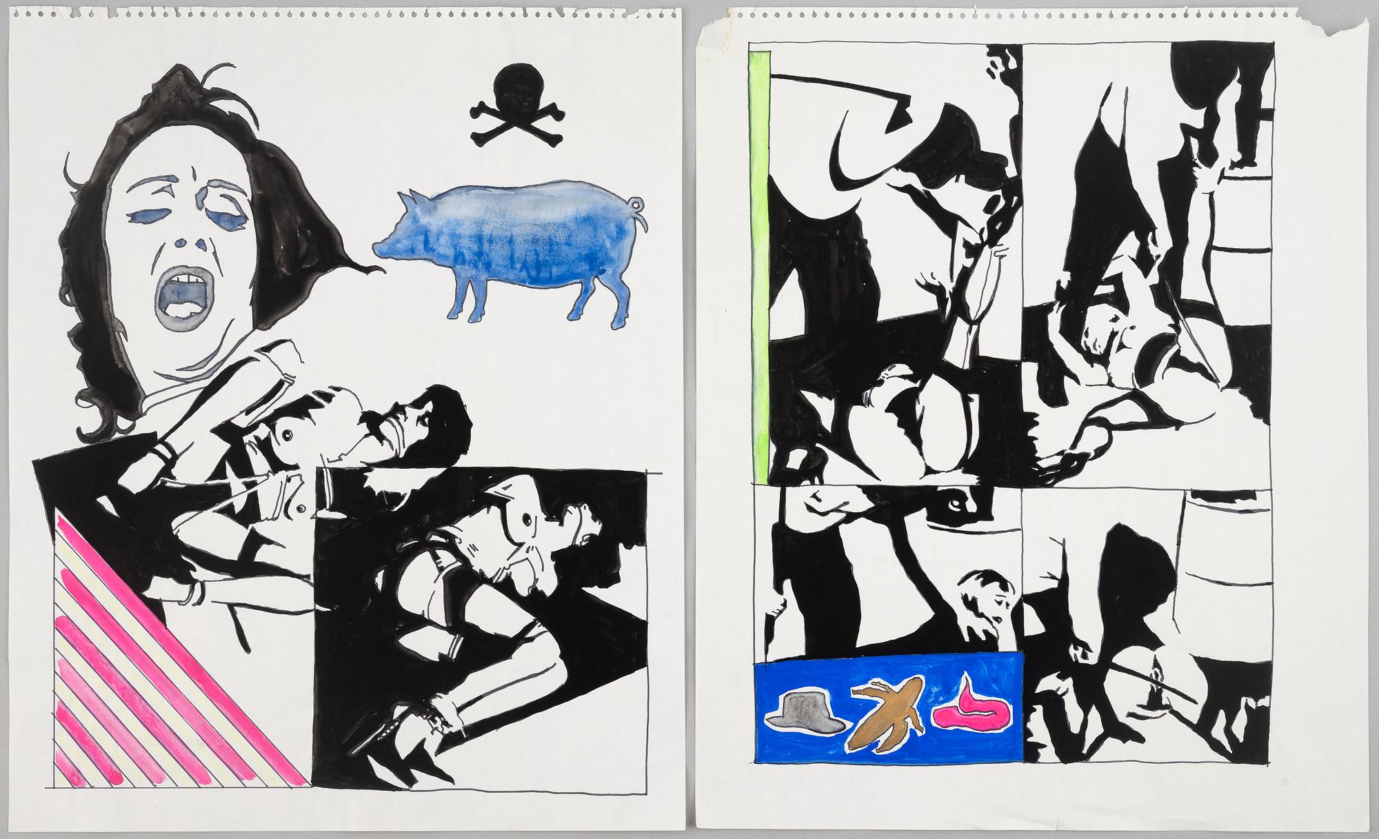 Carsten Regild, teckningar, 2 st.