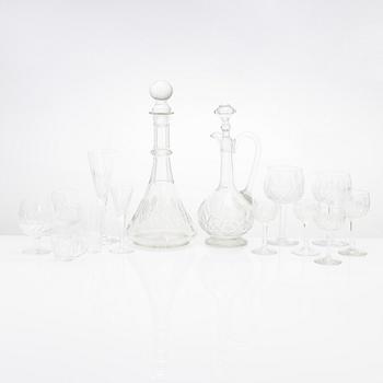 A 110-piece set of glassware from Riihimäen Lasi, Leo-, Yrjö and Aino series, mid- and latter half of the 20th century.