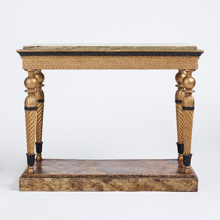 A late Gustavian console table, early 19th Century.