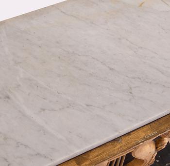 SPEGEL MED KONSOLBORD, empire, 1800-tal.