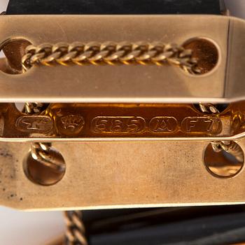 Elis Kauppi, halsband, 14K guld och spektrolit, Kupittaan Kulta, Åbo 1959.
