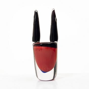 Erik Höglund, a glass scukpture/vase, Studioglas Strömbergshyttan, Sweden, 1992.