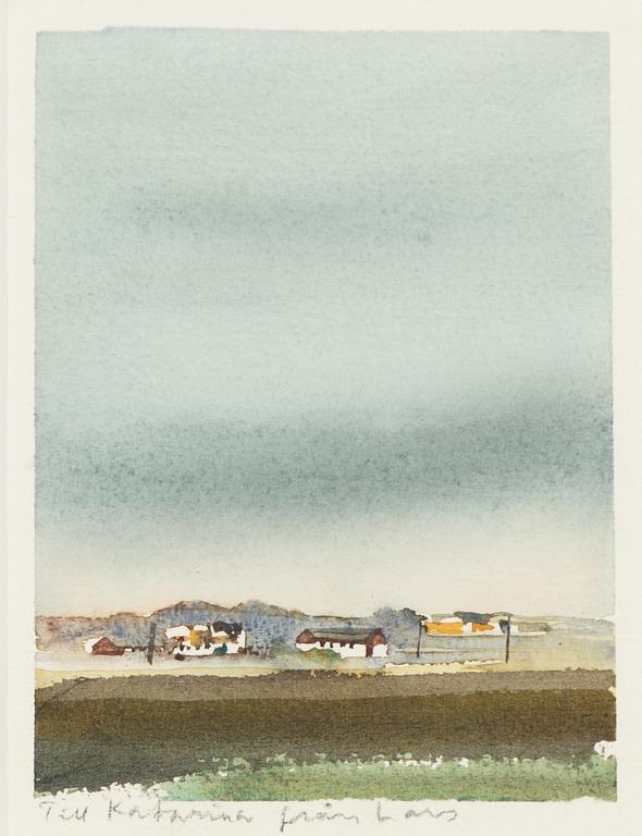 Lars Lerin, Landskap med hus.