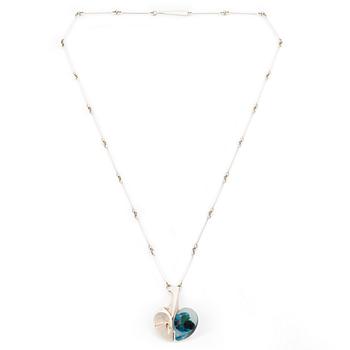 Björn Weckström, Necklace, “Space Apple”, silver and acrylic plastic, Lapponia 1978.