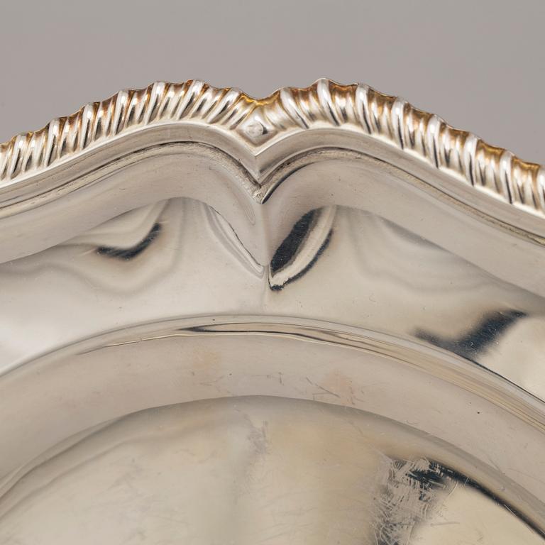 Ten 20th century electroplated plates.