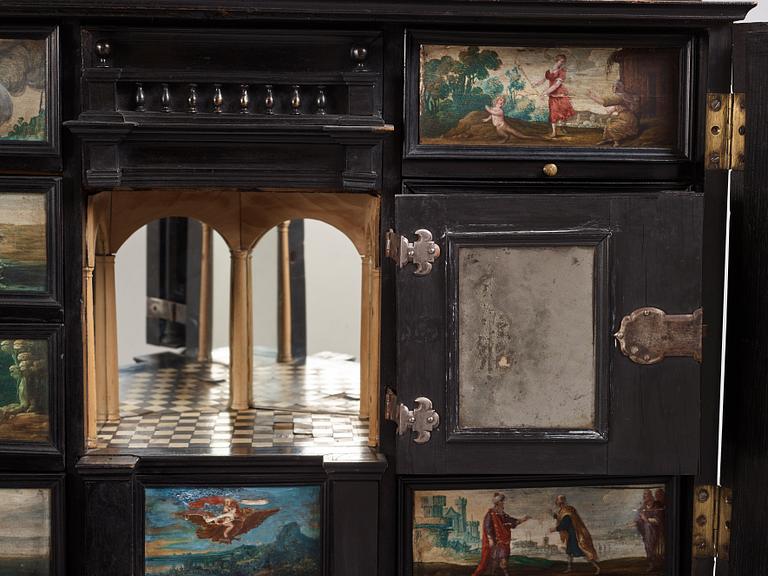 A Baroque landscape cabinet, presumably Flemish, second half of the 17th century.