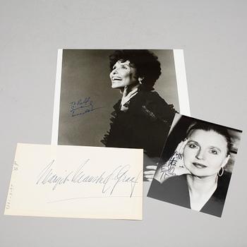 AUTOGRAFER, 4 st, bla Duke Ellington, egenhändiga.