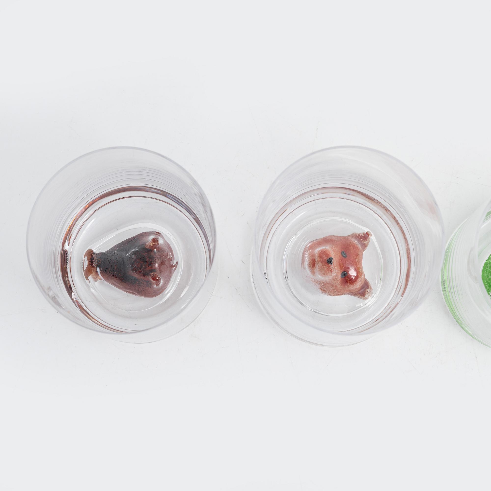 Ernst Billgren, glas, 8 st, New Friends, Kosta Boda.