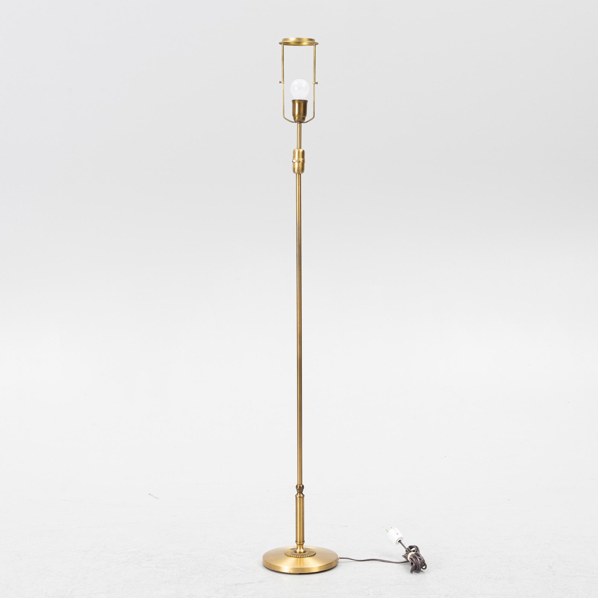 Einar Bäckströms Metallvarufabrik, Golvlampa, 1900-talets mitt, stämpelmärkt EB 5232.