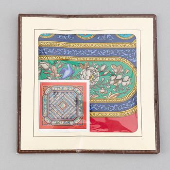 Hermès, a 'Qalamdan' silk scarf.