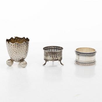 Silver, 9 pieces, Sweden and Denmark, 19th-20th century.