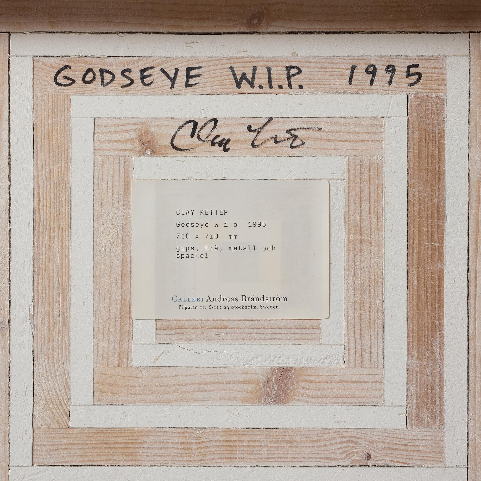 CLAY KETTER, mixed media, signed and dated 1995.