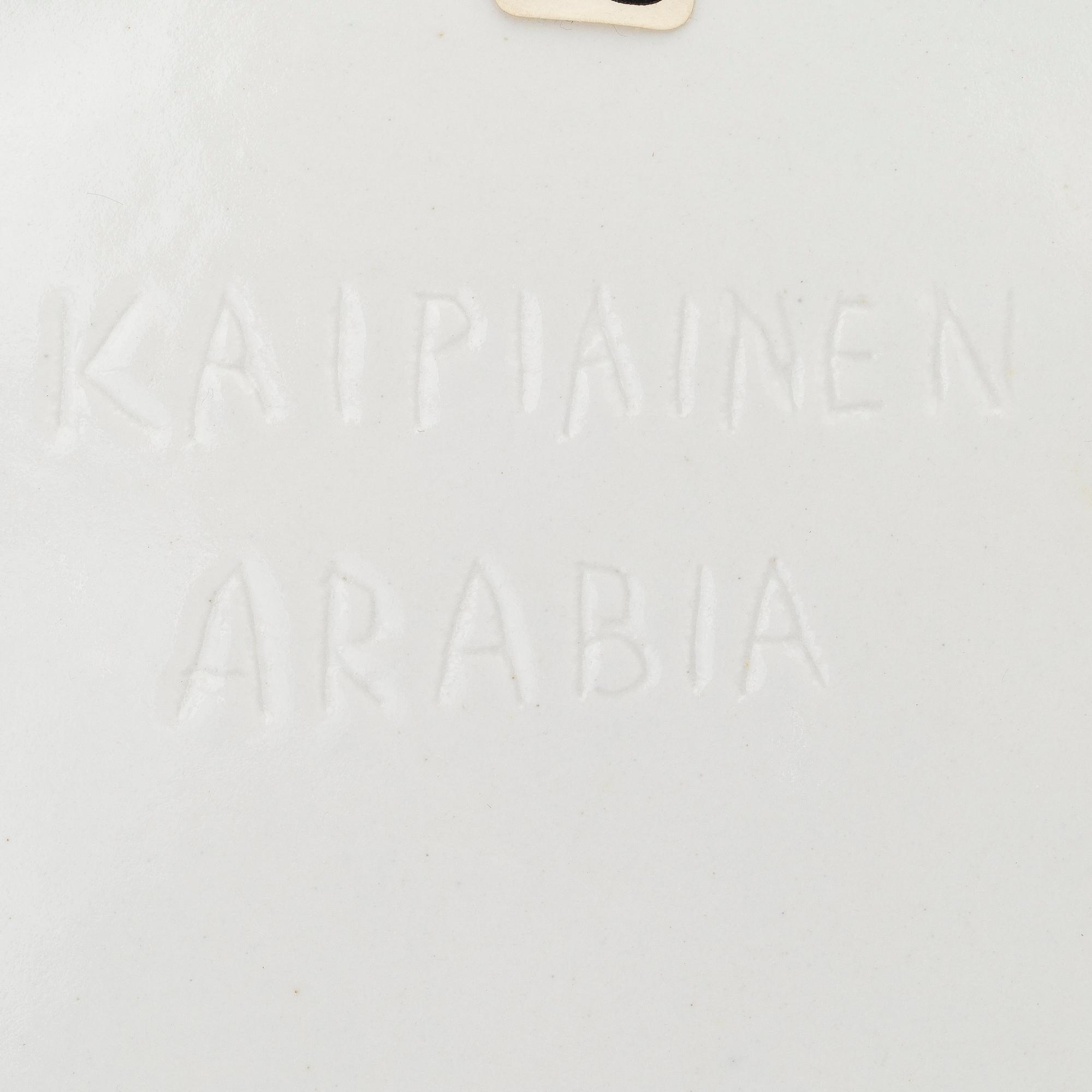 BIRGER KAIPIAINEN, KERAMIKFAT, 6 ST. Blomma. Sign. Kaipiainen, Arabia.